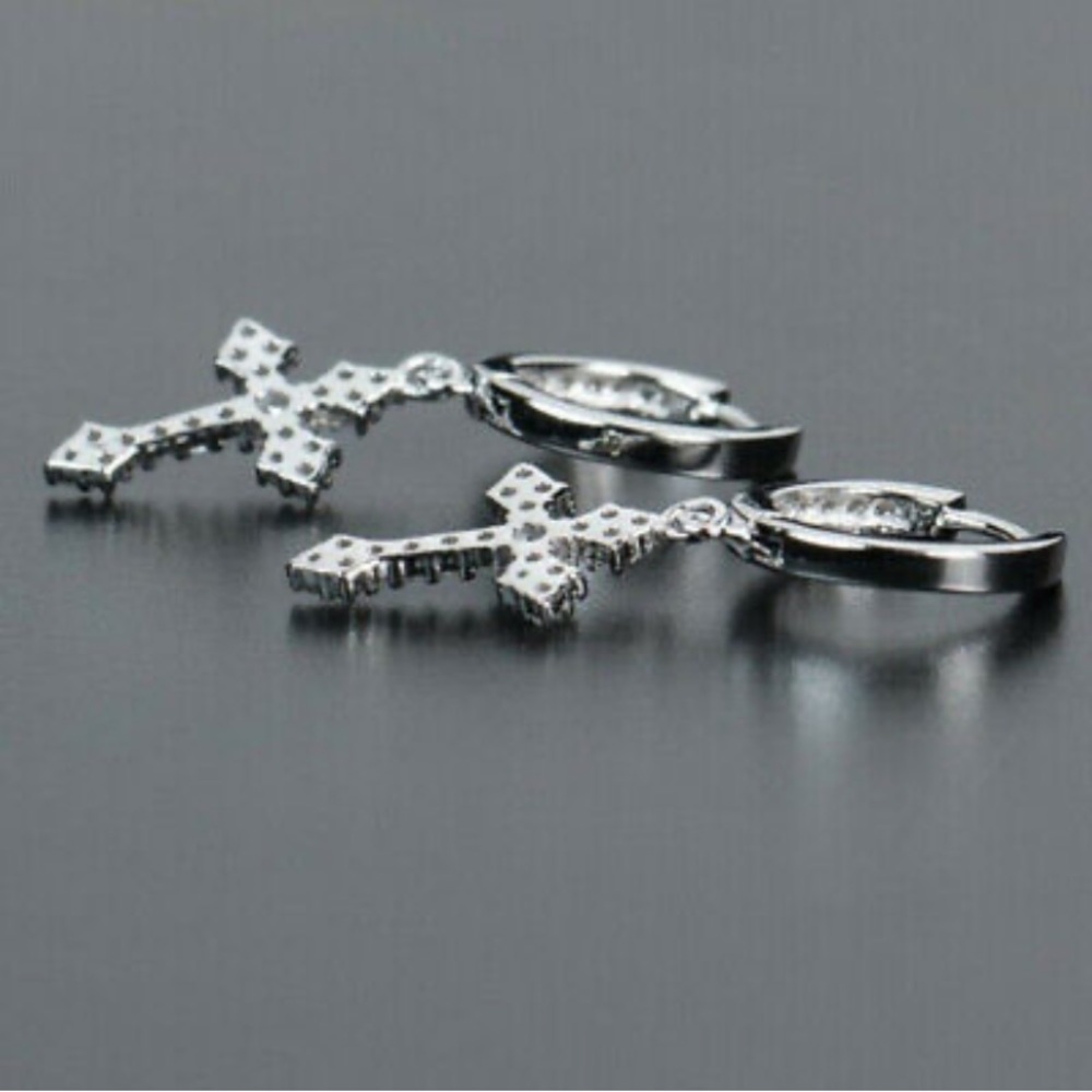 NWT STERLING SILVER MENS\WOMENS EARRINGS - Picture 2 of 4